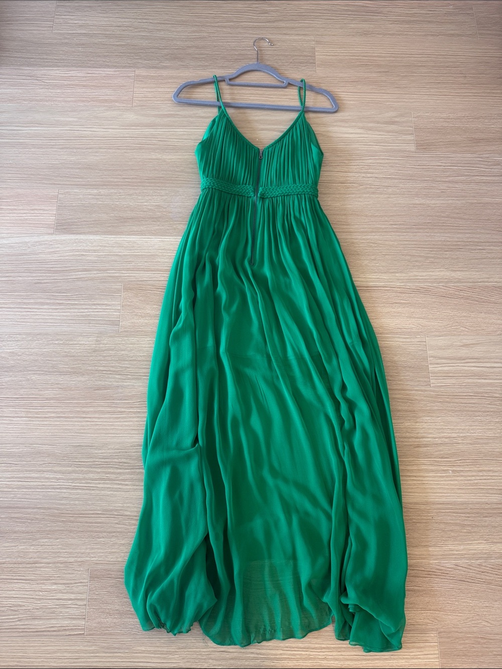 Alice + Olivia Emerald Green Spaghetti Strap Maxi Dress - Picture 3 of 5